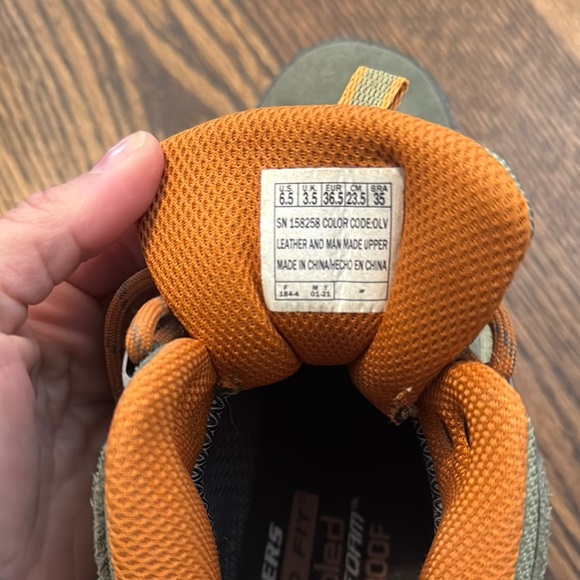 Skechers Green and Orange Hiking Boots with Ankle Support - Picture 5 of 5